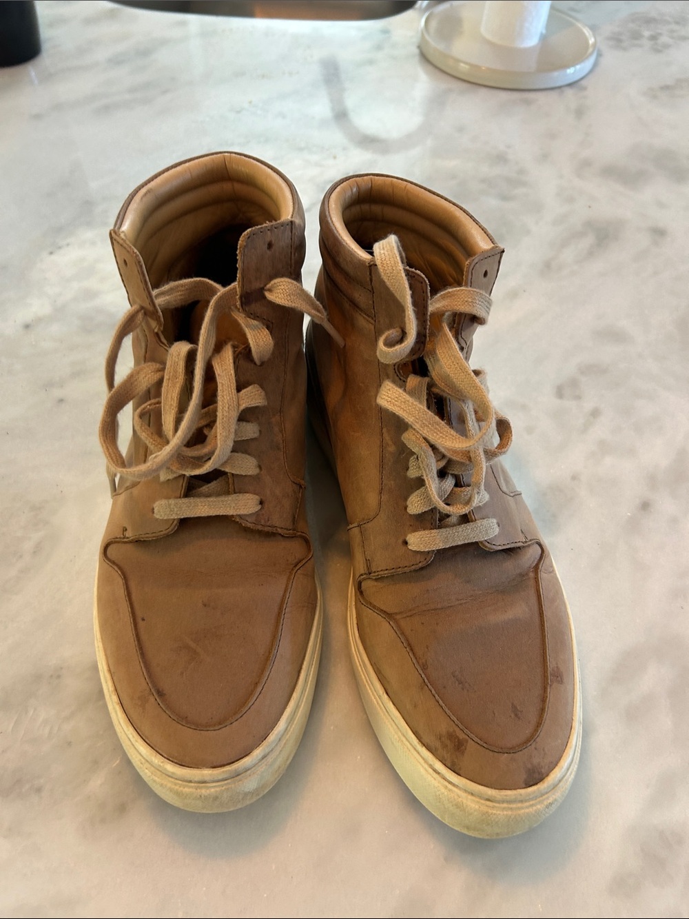 Nisolo High-Top Sneakers in Tan